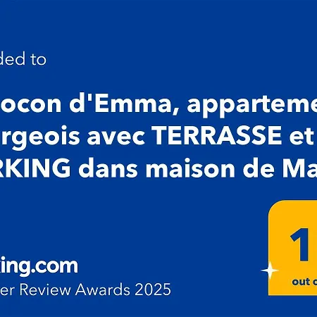 Apartment Le Cocon D'emma, Bourgeois Avec Terrasse, Et Parking Gratuit Dans Maison De Maitre